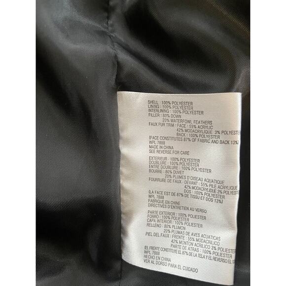 Michael Kors Black Down Filled Faux Fur Hood Size S/P Jacket - Picture 5 of 11